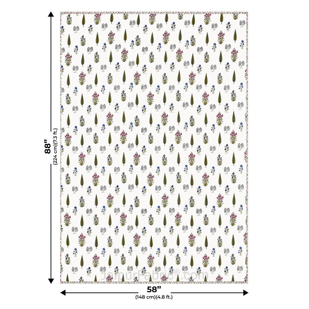 Green Calm Pure Cotton Single Bed Dohar